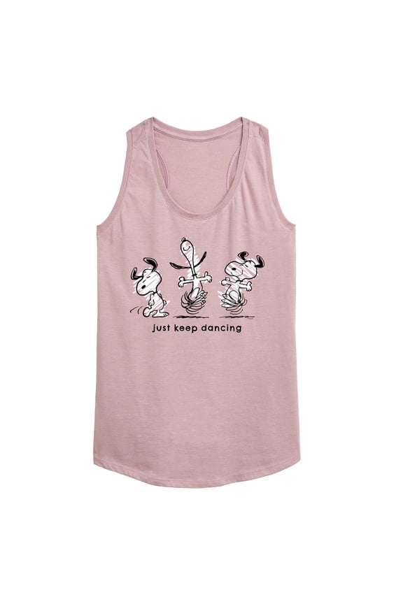 - Snoopy Just Keep Dancing - Women's Racerback Tank Top