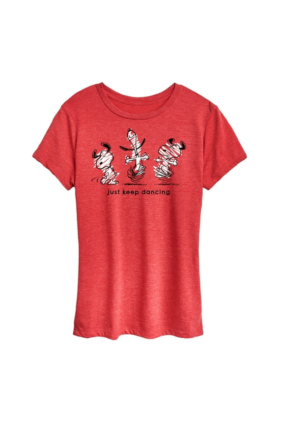 - Snoopy Just Keep Dancing - Women's Short Sleeve Graphic T-Shirt