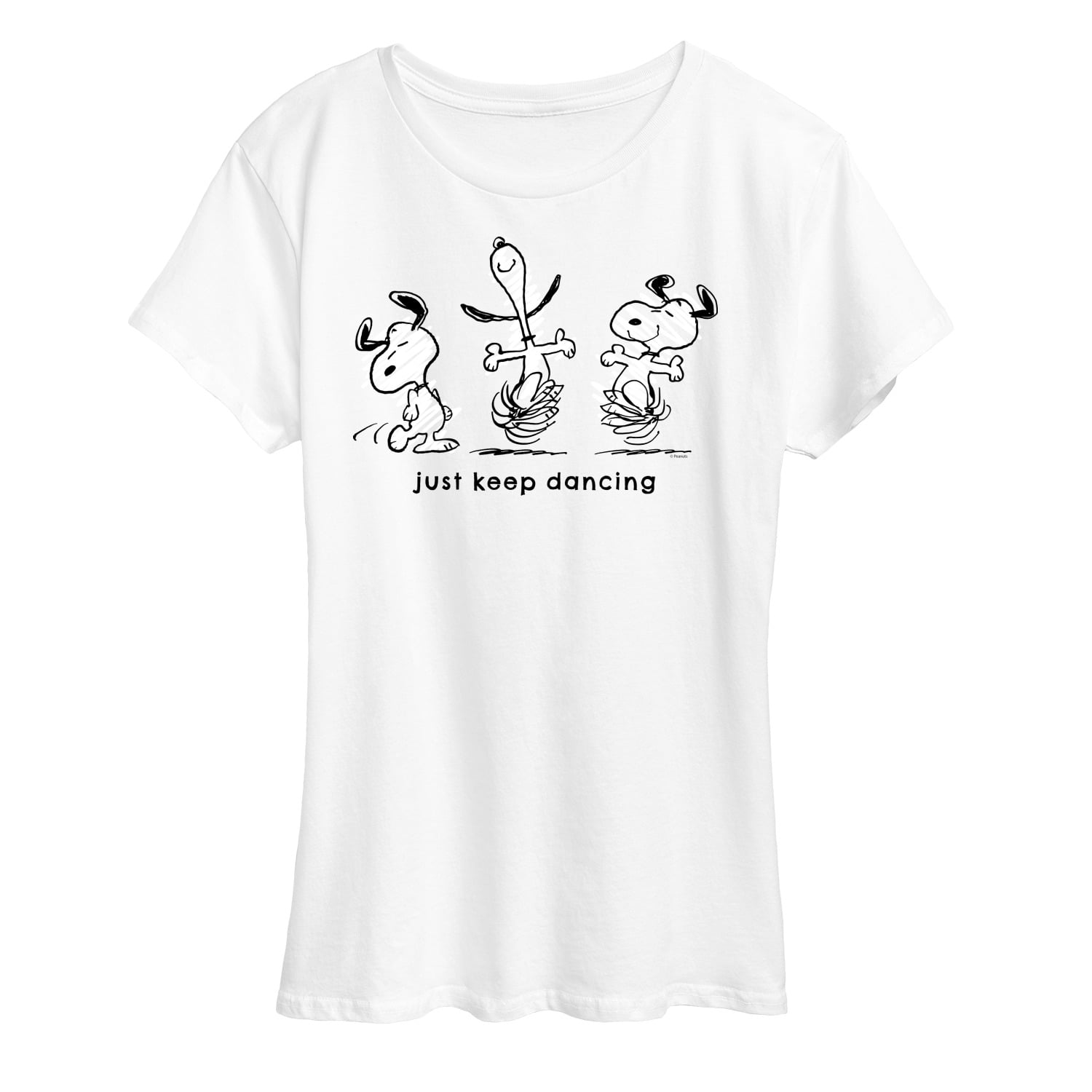 Peanuts - Snoopy Just Keep Dancing - Women\'s Short Sleeve Graphic T-Shirt