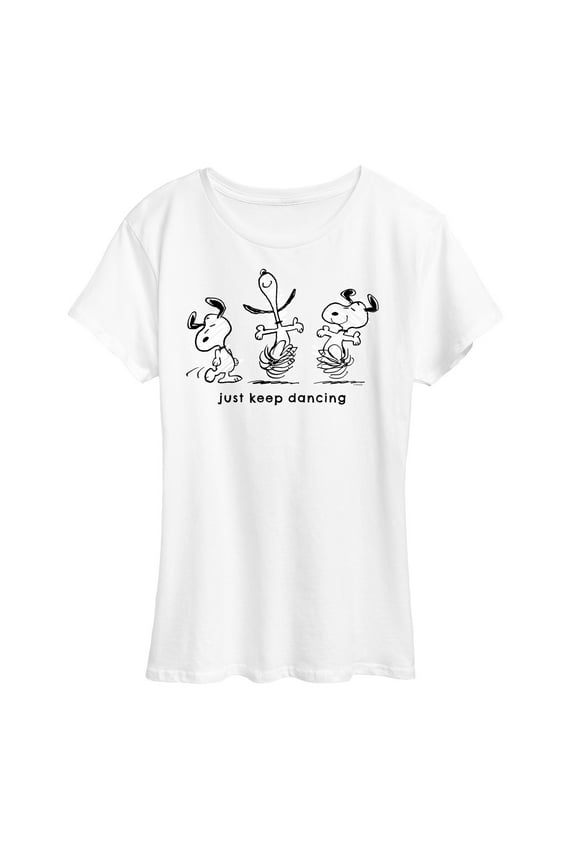 - Snoopy Just Keep Dancing - Women's Short Sleeve Graphic T-Shirt