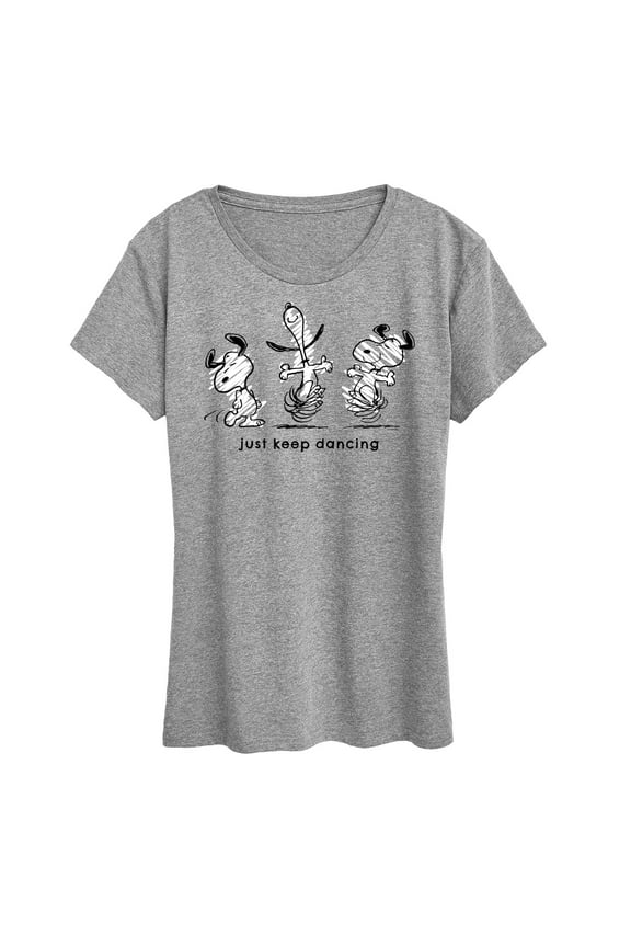 - Snoopy Just Keep Dancing - Women's Short Sleeve Graphic T-Shirt