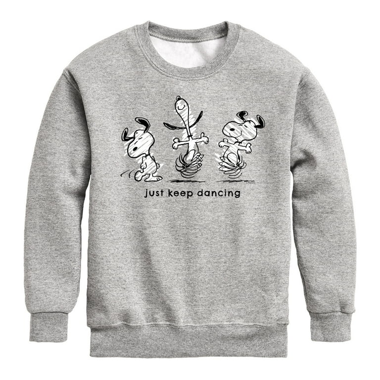 Peanuts - Snoopy Just Keep Dancing - Youth Crewneck