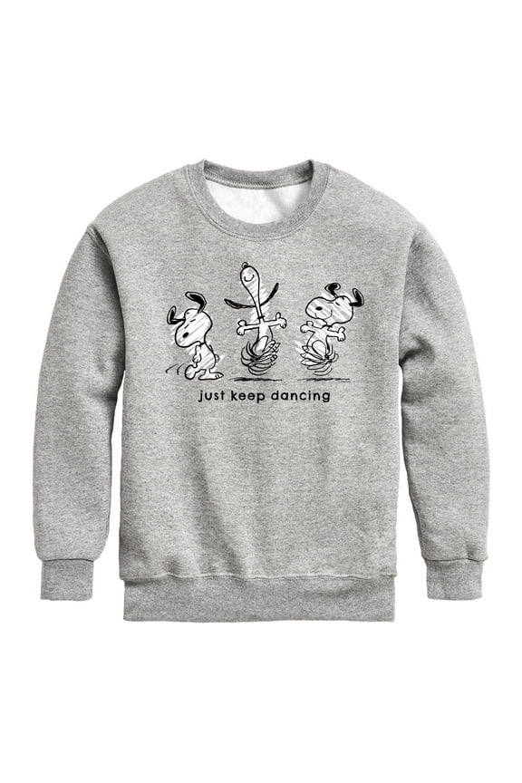 - Snoopy Just Keep Dancing - Youth Crewneck Sweatshirt