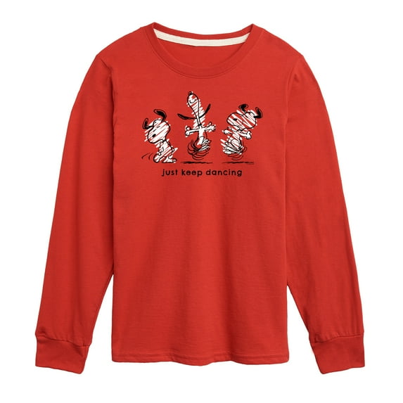 Peanuts - Snoopy Just Keep Dancing - Youth Long Sleeve Tee