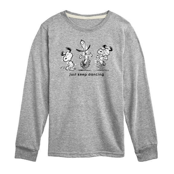 Peanuts - Snoopy Just Keep Dancing - Youth Long Sleeve Tee