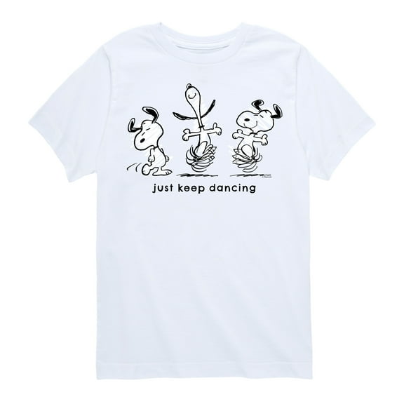 Peanuts - Snoopy Just Keep Dancing - Youth Short Sleeve Tee