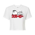 thumbnail image 1 of Peanuts - Snoopy Kanji - Juniors Cropped Cotton Blend T-Shirt, 1 of 6
