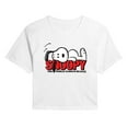 thumbnail image 1 of Peanuts - Snoopy Laying - Juniors Cropped Graphic T-Shirt, 1 of 5