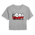 thumbnail image 1 of Peanuts - Snoopy Laying - Juniors Cropped Graphic T-Shirt, 1 of 5