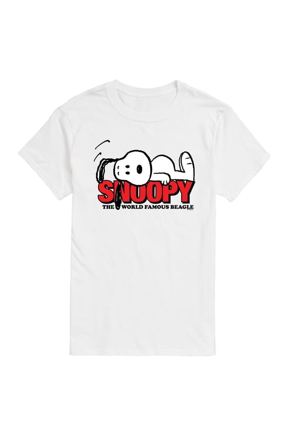 - Snoopy Laying - Men's Short Sleeve Graphic T-Shirt