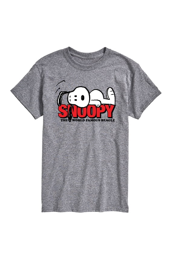 - Snoopy Laying - Men's Short Sleeve Graphic T-Shirt