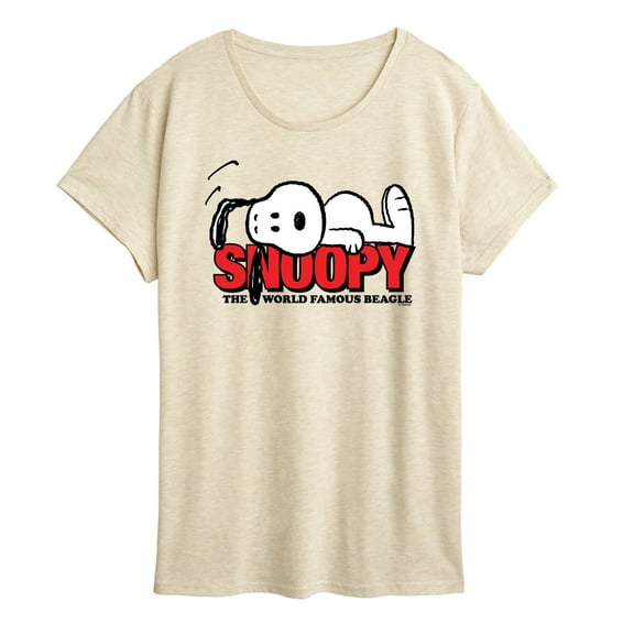 Peanuts - Snoopy Laying - Women's Short Sleeve Graphic T-Shirt