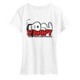 thumbnail image 1 of Peanuts - Snoopy Laying - Women's Short Sleeve Graphic T-Shirt, 1 of 5