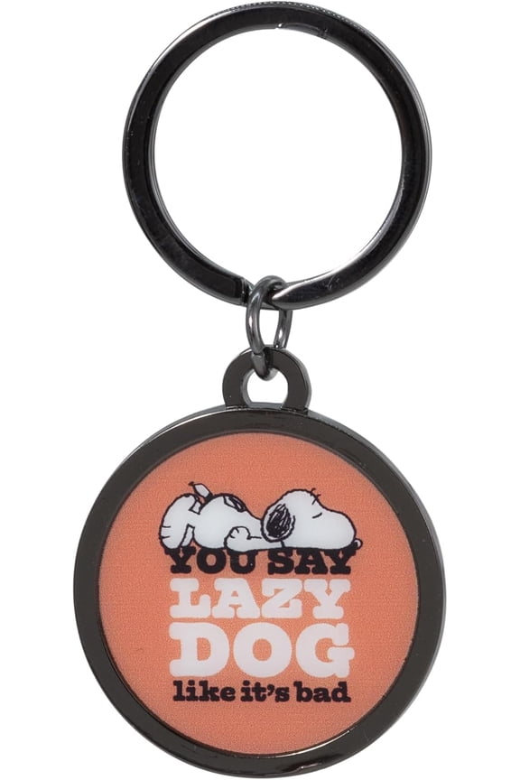 Peanuts Snoopy Lazy Dog Domed Key Chain