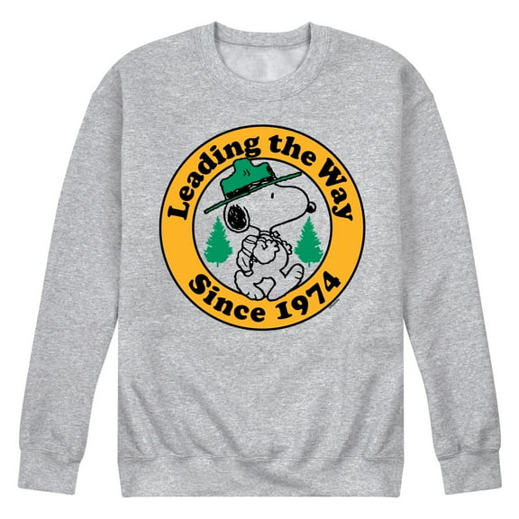 Peanuts - Snoopy Leading The Way - Men's Crew Neck Fleece Pullover