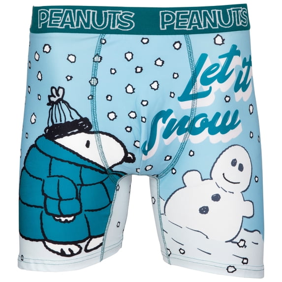 Peanuts Snoopy Let It Snow Boxer Briefs-Medium (32-34)