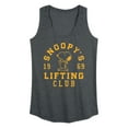 thumbnail image 1 of Peanuts - Snoopy Lifting Club - Women's Racerback Tank, 1 of 5