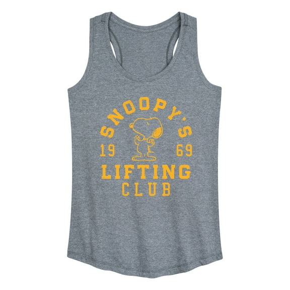 Peanuts - Snoopy Lifting Club - Women's Racerback Tank