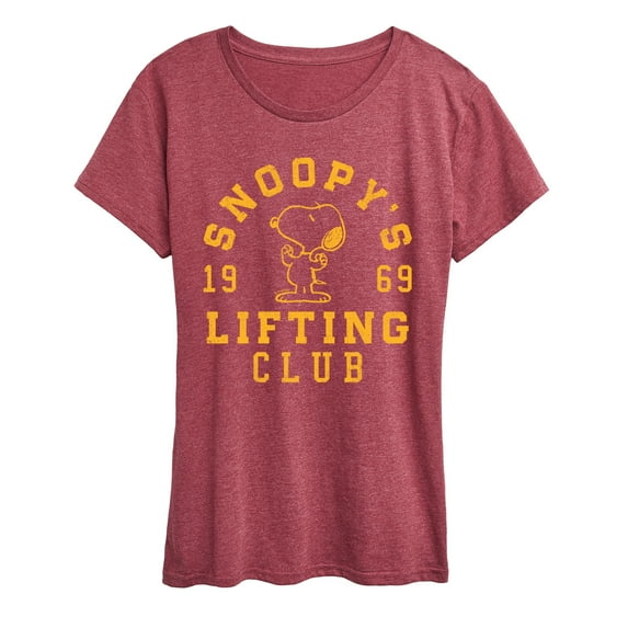 Peanuts - Snoopy Lifting Club - Women's Short Sleeve Graphic T-Shirt