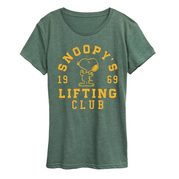 Peanuts - Snoopy Lifting Club - Women's Short Sleeve Graphic T-Shirt