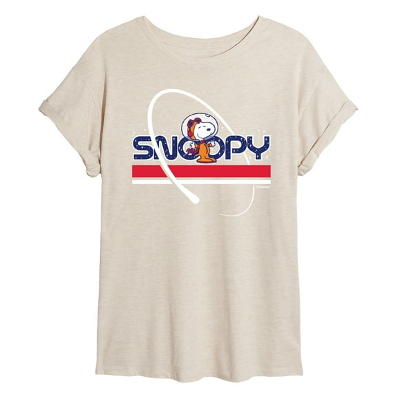 Peanuts - Snoopy Logo Starfield - Women's Oversized T-Shirt