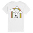 thumbnail image 1 of Peanuts - Snoopy Looking Up Rainbow - Men's Short Sleeve Graphic T-Shirt, 1 of 6