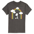 thumbnail image 1 of Peanuts - Snoopy Looking Up Rainbow - Men's Short Sleeve Graphic T-Shirt, 1 of 6