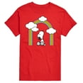 thumbnail image 1 of Peanuts - Snoopy Looking Up Rainbow - Men's Short Sleeve Graphic T-Shirt, 1 of 6