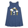 thumbnail image 1 of Peanuts - Snoopy Looking Up Rainbow - Toddler & Youth Girls A-line Dress, 1 of 6