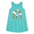 thumbnail image 1 of Peanuts - Snoopy Looking Up Rainbow - Toddler & Youth Girls A-line Dress, 1 of 5