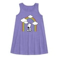 thumbnail image 1 of Peanuts - Snoopy Looking Up Rainbow - Toddler & Youth Girls A-line Dress, 1 of 5