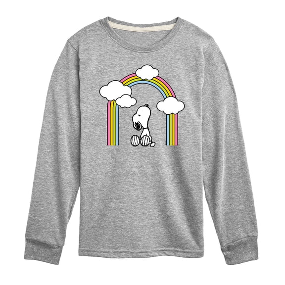 Peanuts - Snoopy Looking Up Rainbow - Toddler & Youth Long Sleeve Graphic T-Shirt