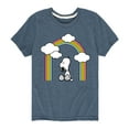 thumbnail image 1 of Peanuts - Snoopy Looking Up Rainbow - Toddler & Youth Short Sleeve Graphic T-Shirt, 1 of 6