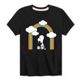 thumbnail image 1 of Peanuts - Snoopy Looking Up Rainbow - Toddler & Youth Short Sleeve Graphic T-Shirt, 1 of 6