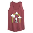 thumbnail image 1 of Peanuts - Snoopy Looking Up Rainbow - Women's Racerback Tank Top, 1 of 6