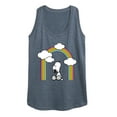 thumbnail image 1 of Peanuts - Snoopy Looking Up Rainbow - Women's Racerback Tank Top, 1 of 6