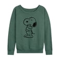 thumbnail image 1 of Peanuts - Snoopy Loves Woodstock - Women's French Terry Long Sleeve Pullover, 1 of 5