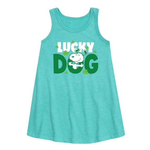 Peanuts - Snoopy Lucky Dog - Toddler and Youth Girls A-line Dress
