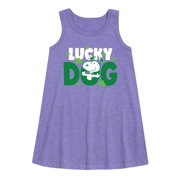 Peanuts - Snoopy Lucky Dog - Toddler and Youth Girls A-line Dress