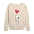 thumbnail image 1 of Peanuts - Snoopy Luv - Women's Lightweight French Terry Long Sleeve Shirt, 1 of 6