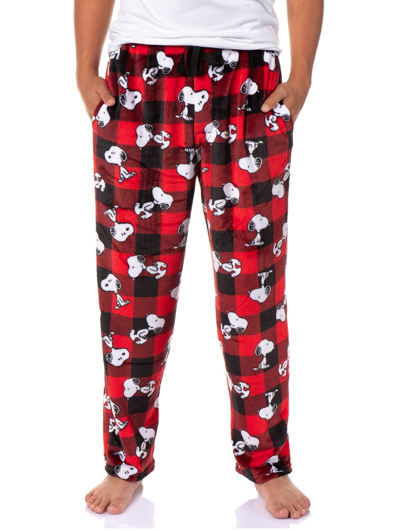 Peanuts Snoopy Men's AOP Character Buffalo Toss Soft Fleece Pajama