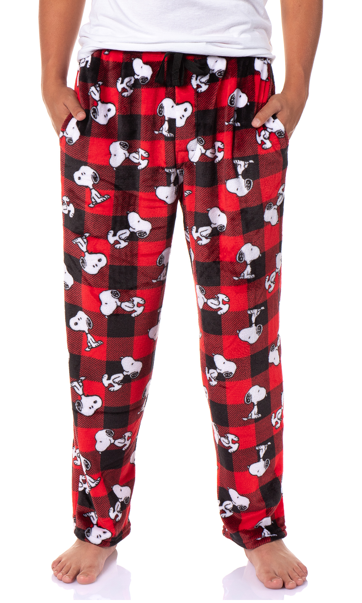 Peanuts Snoopy Men S AOP Character Buffalo Toss Soft Fleece Pajama Pant Lounge Sleep W Side Pockets And Drawstring Waist: Worth Buying?