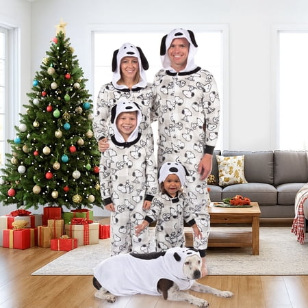 Peanuts Snoopy Matching Family Men's Pajamas Union Suit, Sizes S-2XL