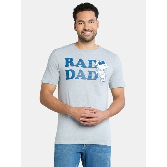 Peanuts Snoopy Men's and Big Men's Rad Dad Graphic Tee, Sizes S-3XL