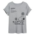 thumbnail image 1 of Peanuts - Snoopy Mom Definition - Juniors Oversized Graphic T-Shirt, 1 of 5