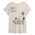 thumbnail image 1 of Peanuts - Snoopy Mom Definition - Juniors Oversized Graphic T-Shirt, 1 of 5