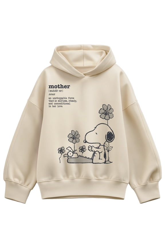 - Snoopy Mom Definition - Women's Oversized Fleece Hoodie Sweatshirt