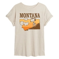 Peanuts - Snoopy Montana - Women's Oversized Graphic T-Shirt