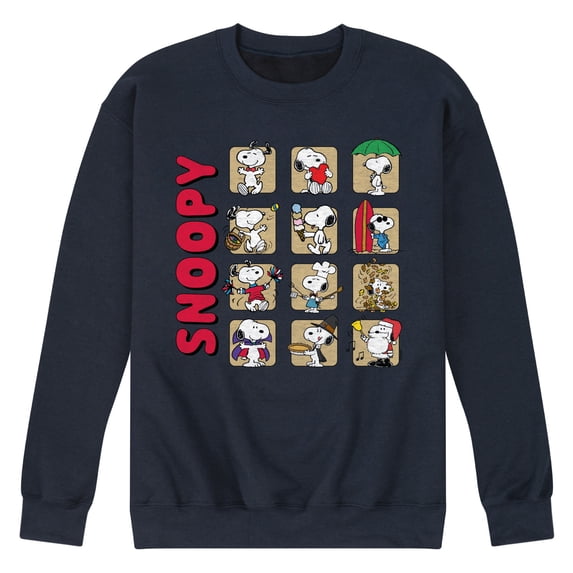 Peanuts - Snoopy Monthly - Men's Crew Fleece Sweatshirt