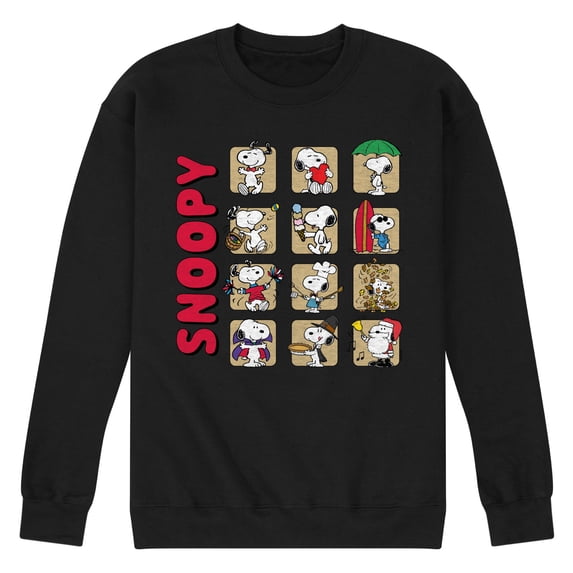 Peanuts - Snoopy Monthly - Men's Crew Fleece Sweatshirt